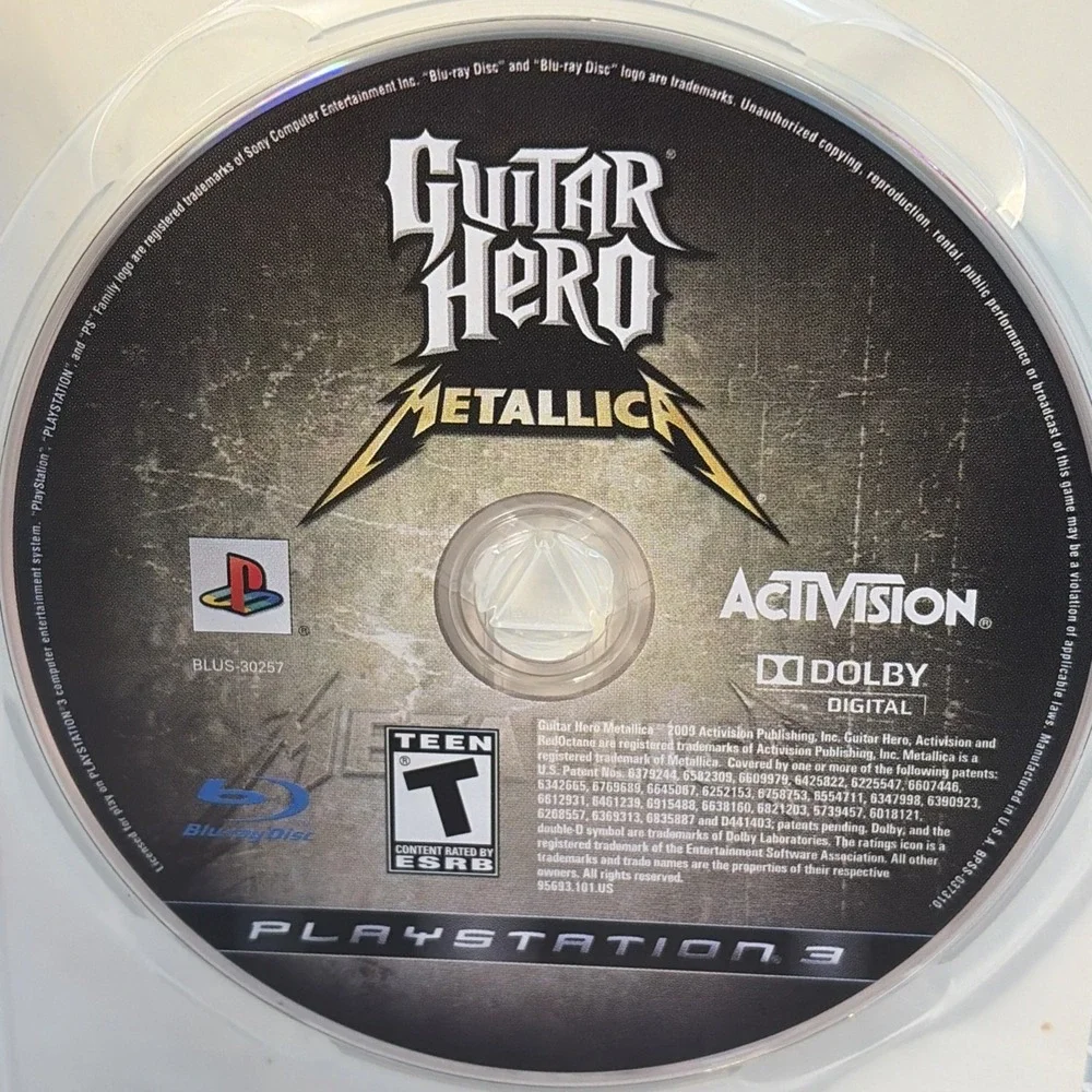 Guitar Hero: Metallica (Sony PlayStation 3 PS3, 2009) Game / Case Only T&W CLEAN